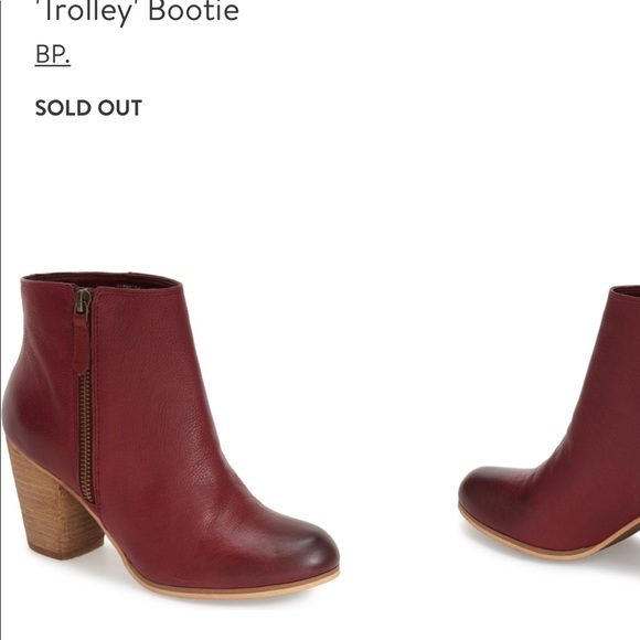 BP Trolley booties 7M in burgundy red - Picture 7 of 8